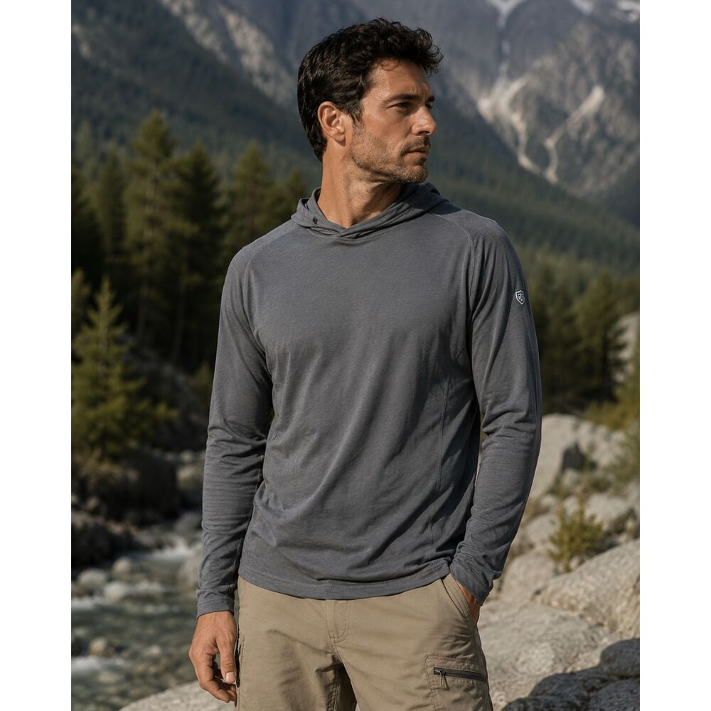 Kuhl Gray Outdoor Hiking Pullover Hoodie Top Mens Size Large